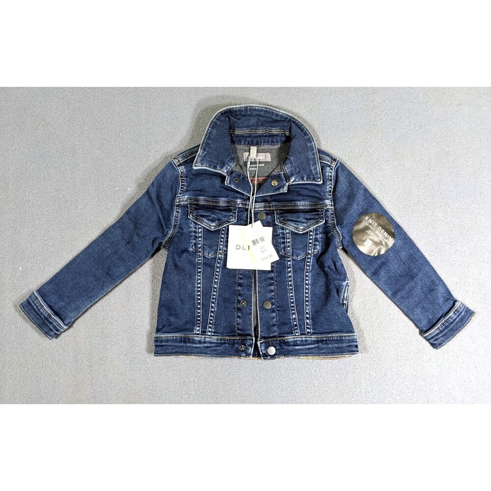 NWT DL1961 Girls Manning Dark Wash Knit Denim Jean Jacket – Girls Size 4/5